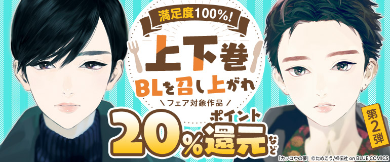 ボーイズラブ｜満足度100％！上下巻BLを召し上がれ 第2弾